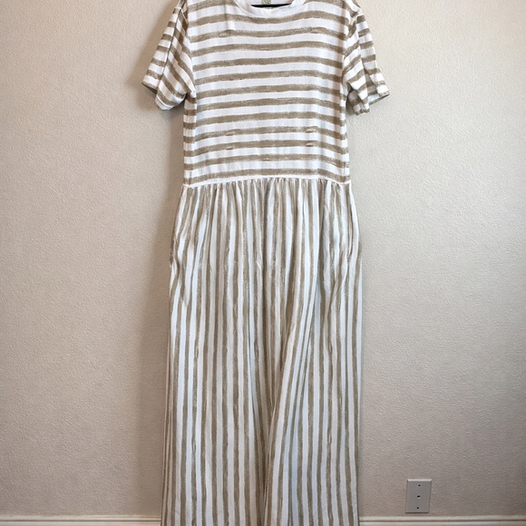 Eddie Bauer Women’s Tall Striped Cotton Midi Dress Size M - Picture 5 of 8